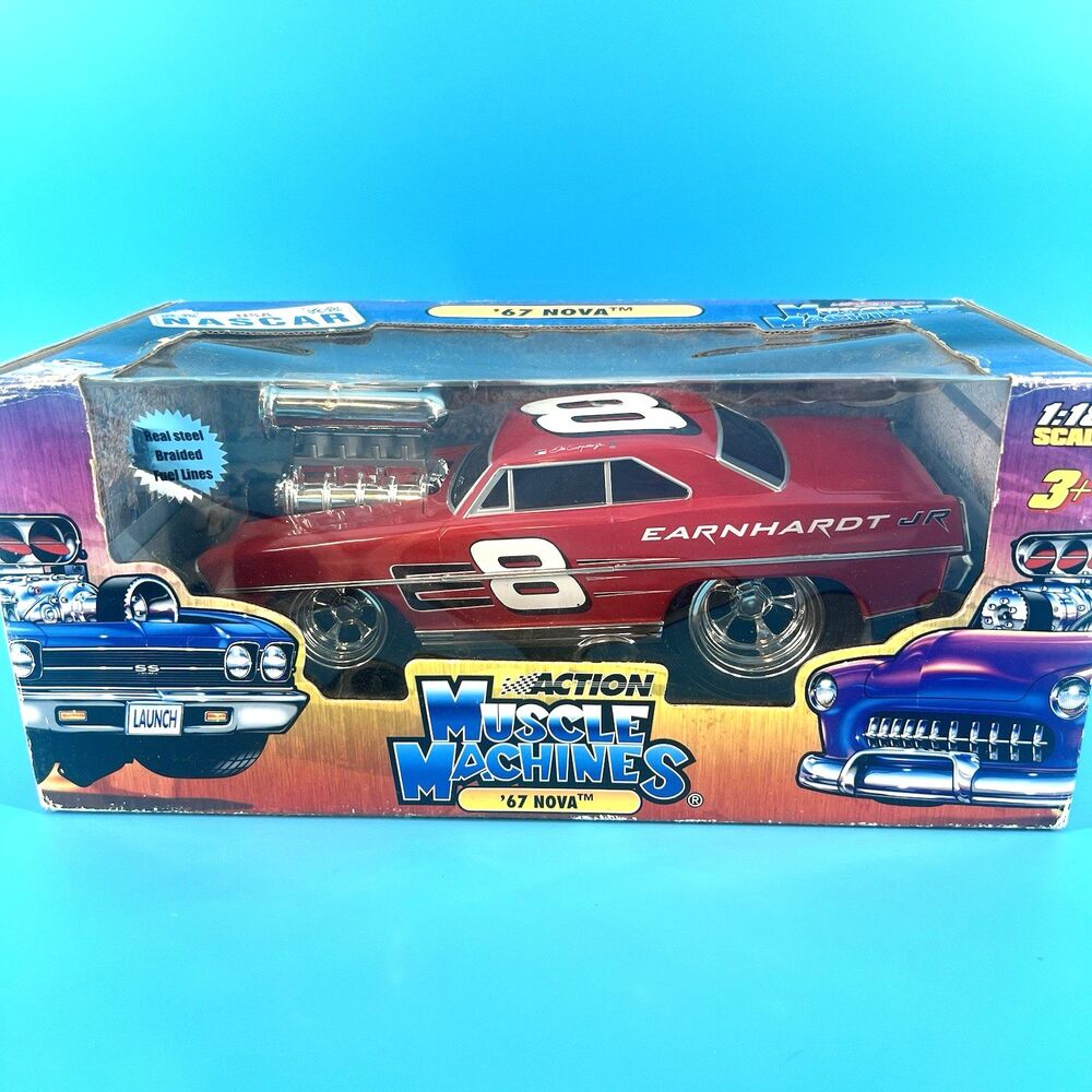 XRARE 1:18 Dale Earnhardt Jr #8 CHEVY '67 NOVA MUSCLE MACHINES NASCAR CAR 1-1096